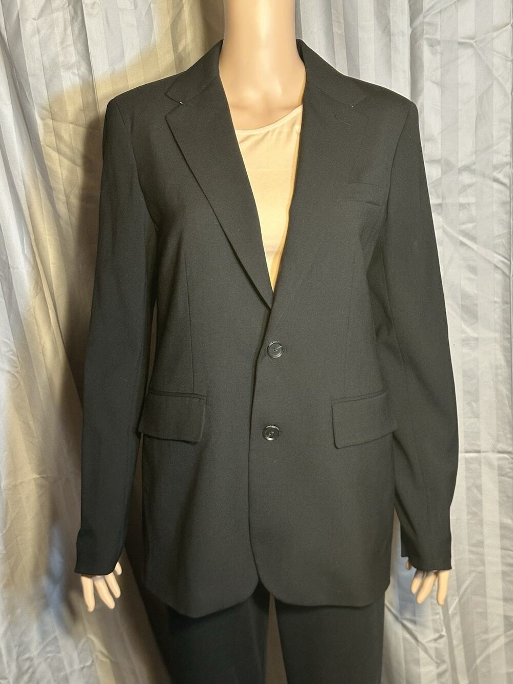 Polo Ralph Lauren Women’s Stretch Wool Single Breasted Blazer Black SZ 8 $598
